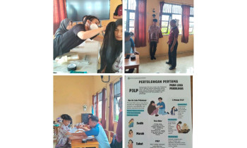 UPTD Puskesmas Unsum mengadakan kegiatan pemeriksaan kesehatan sekaligus edukasi tentang Pertolongan Pertama pada Luka Psikologis (P3LP)